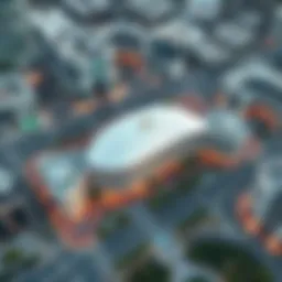 Aerial view of Adib Etihad Mall showcasing its architectural design