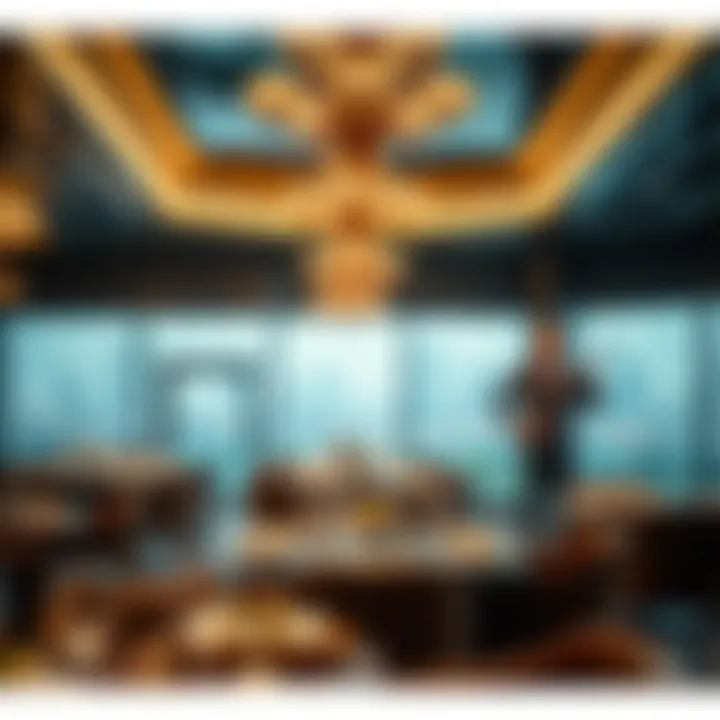 Elegant interior design of Ain Dubai Restaurant