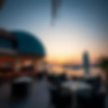 Dazzling view of Ain Dubai Restaurant at sunset