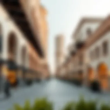 A panoramic view of Al Safa Street showcasing its architectural beauty