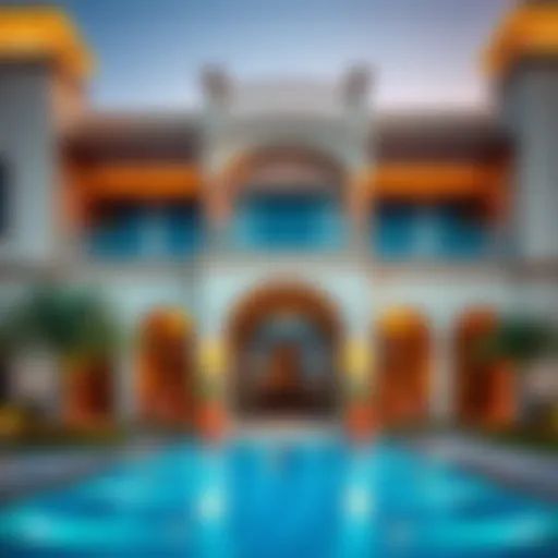 Luxurious villa exterior in Nad Al Hamar