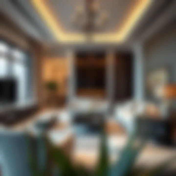 Spacious living area in a rental villa