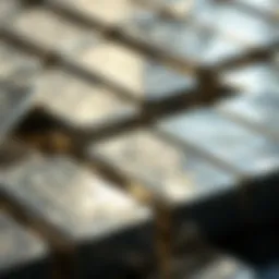 Silver bullion bars reflecting market trends