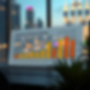 A graph depicting employee satisfaction ratings across various sectors