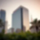 A modern office building in Dubai's financial district