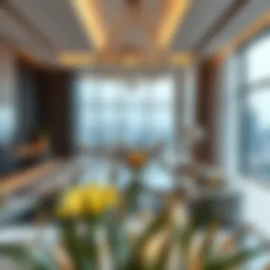 Luxurious interior design of Anwa Tower highlighting sophisticated living spaces