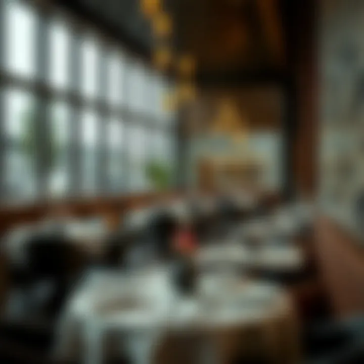 Sophisticated Ambiance of Asma Restaurant Elegant dining setup at Asma Restaurant