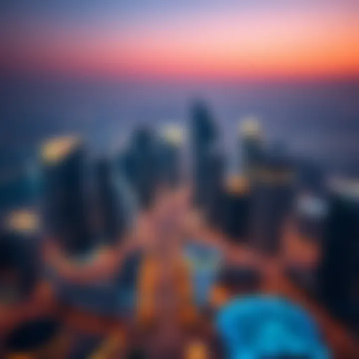 Aerial view of Dubai skyline showcasing modern architecture