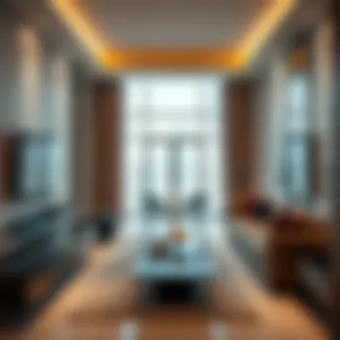 Luxury apartment interiors reflecting contemporary design