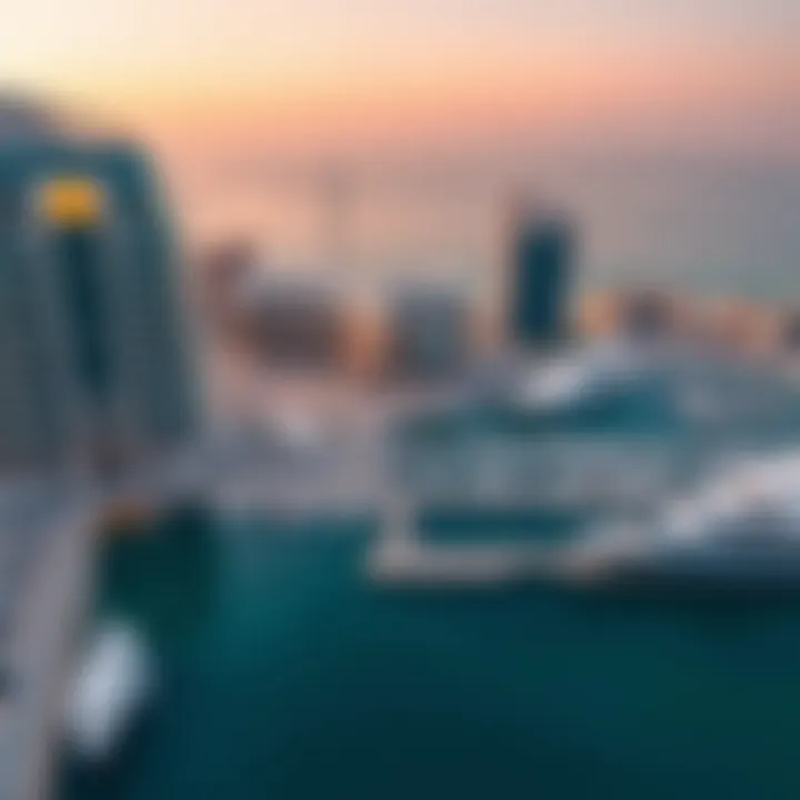 Architectural Marvel of Azure Marina Panoramic view of Azure Marina showcasing its architectural beauty