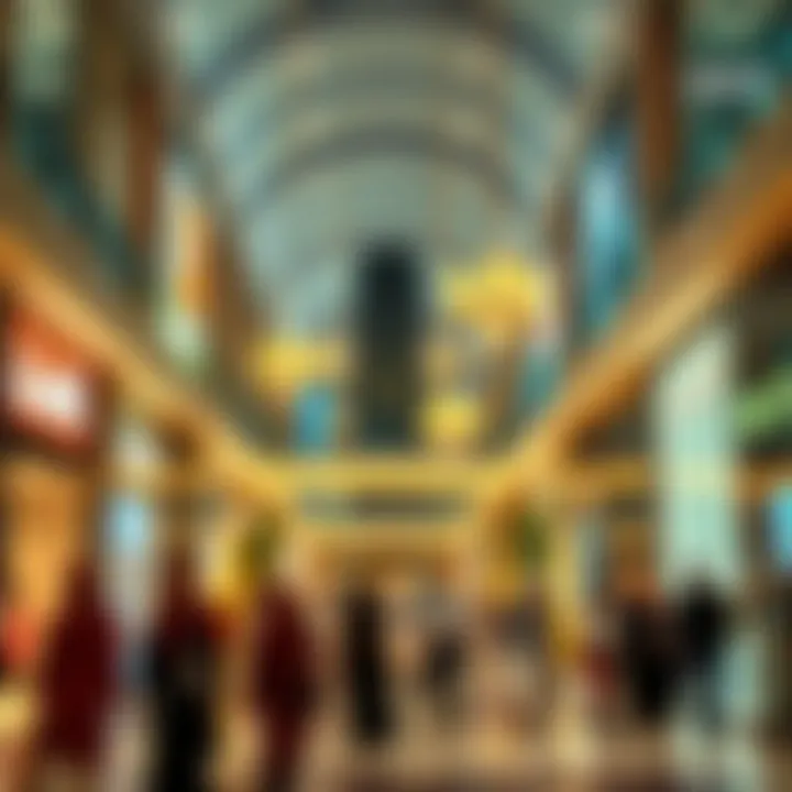 A stylish interior view of Bani Yas Mall filled with shoppers