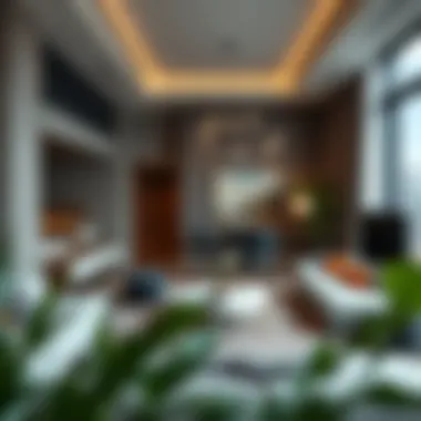 Luxurious apartment interior highlighting contemporary design