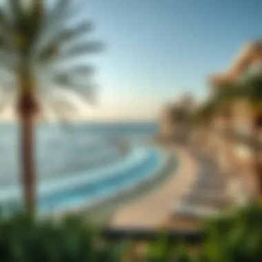 Breathtaking Beachfront Views from Beach Rotana Panoramic view of the beachfront from the residence