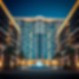Luxurious exterior view of Beach Rotana Residences
