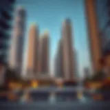 A serene view of Jumeirah Lake Towers showcasing modern architecture