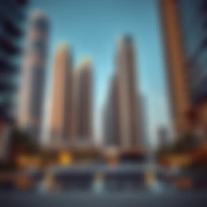 A serene view of Jumeirah Lake Towers showcasing modern architecture