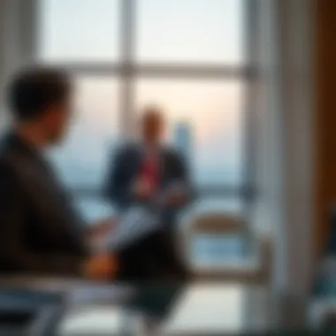 Real estate agent discussing investment strategies