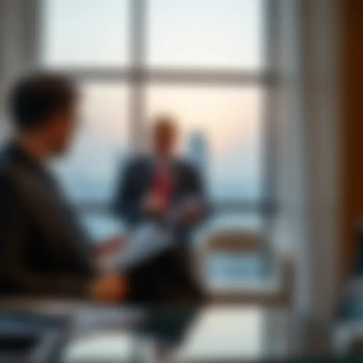 Real estate agent discussing investment strategies