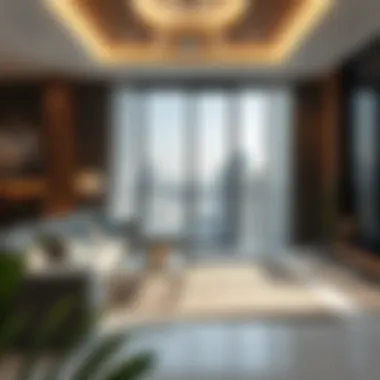 Modern interior of a high-end apartment in Dubai