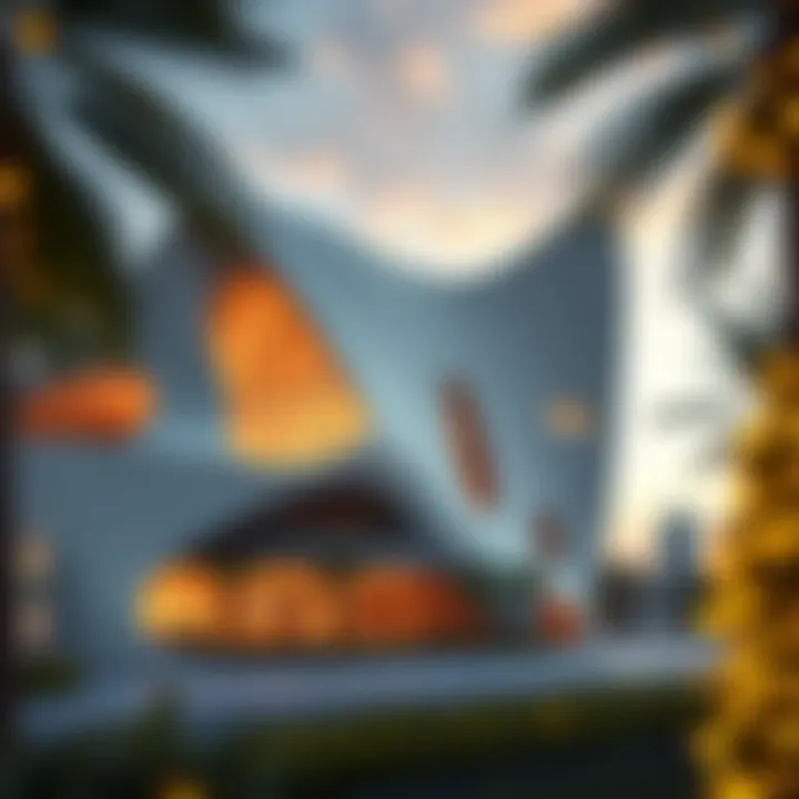 Stunning view of برج الشيخة مريم بنت غانم showcasing its unique architectural design