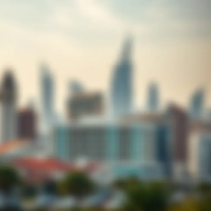 Diverse Architectural Styles in Dubai Dubai skyline showcasing diverse architectural styles