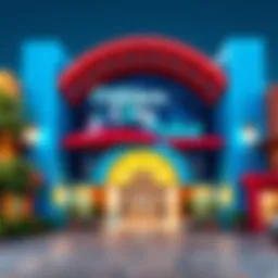 Entrance to Children's City Dubai showcasing its vibrant architecture