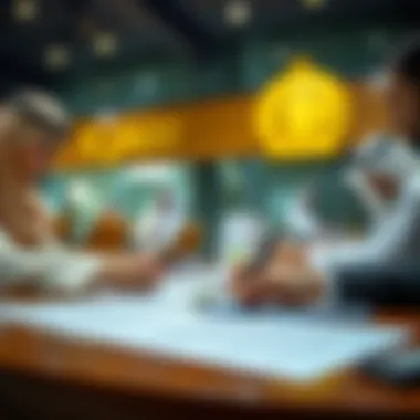 Representation of rental agreements being signed at the Ejari Center