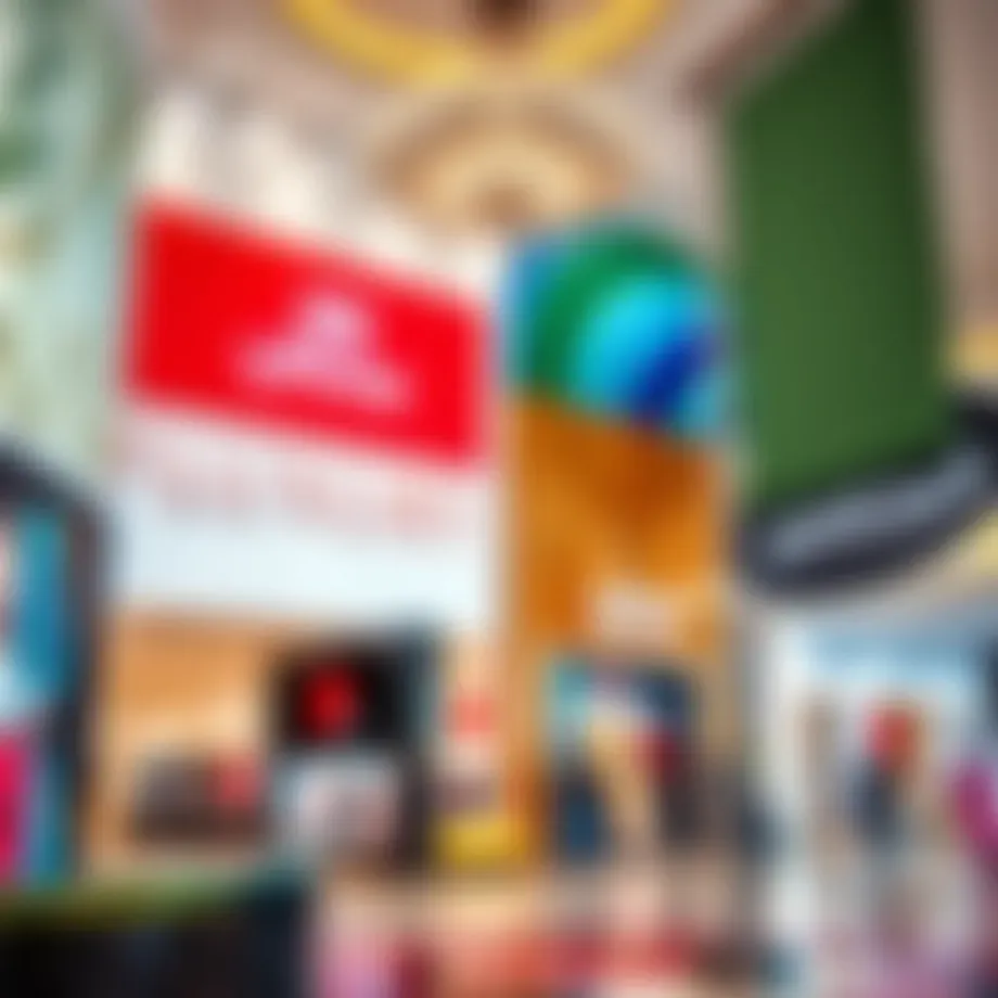 Vibrant display of luxury fashion brands at Dubai Mall