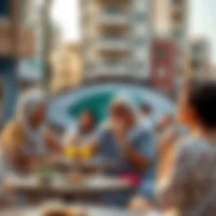 Expats enjoying community life in Deira