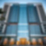 The Stunning Facade of Al Qubaisi Building Striking façade of the Al Qubaisi Building showcasing modern architectural design