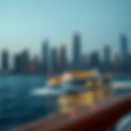 Ferry navigating Dubai's iconic skyline