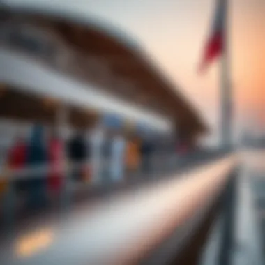 Ferry terminal bustling with passengers