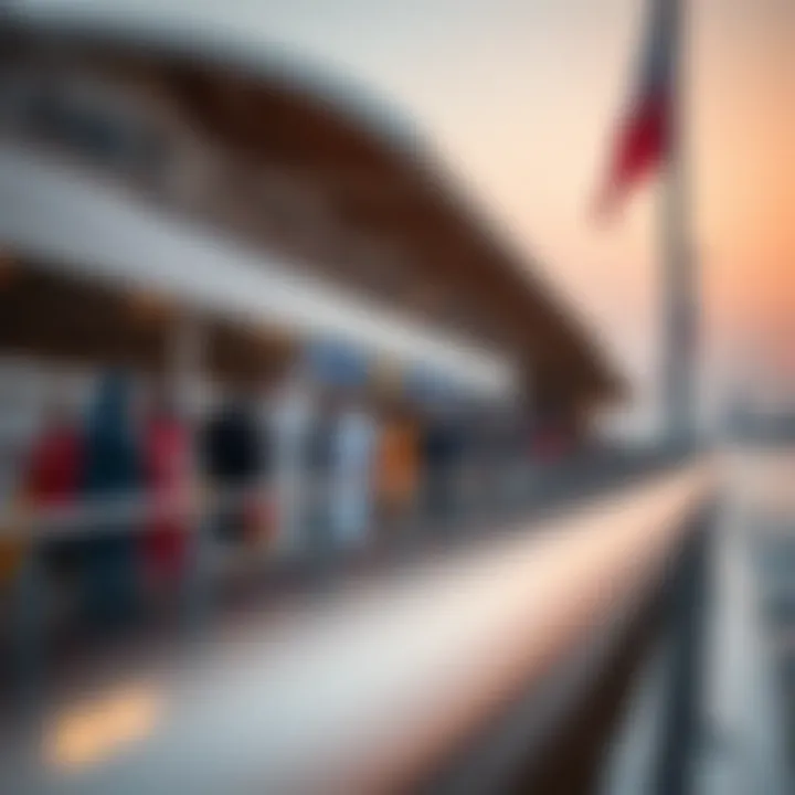 Ferry terminal bustling with passengers