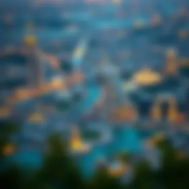 Map of Dubai highlighting key investment areas