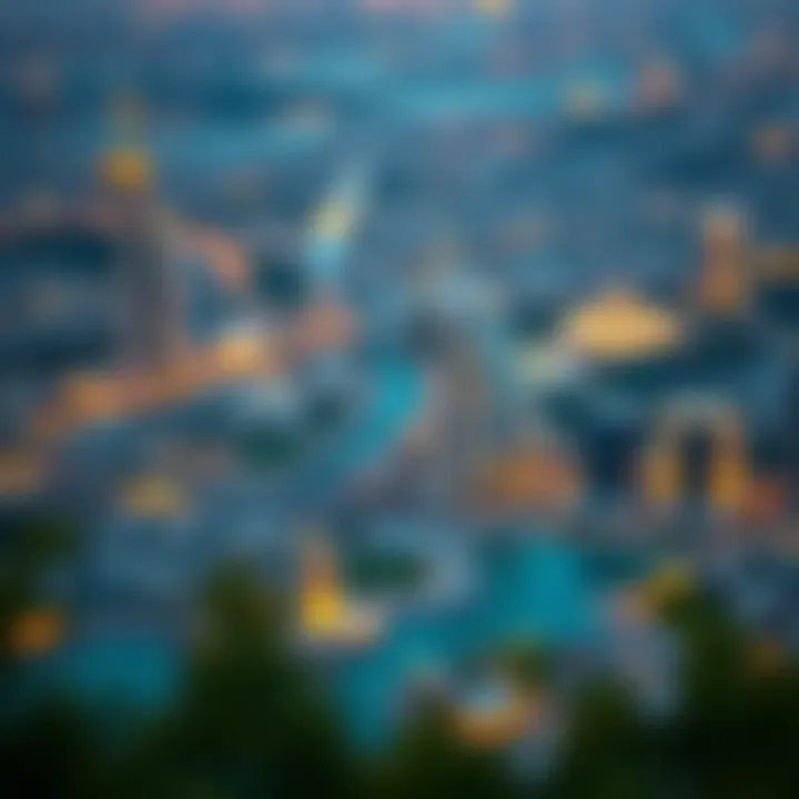 Map of Dubai highlighting key investment areas