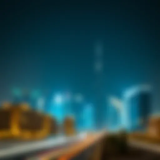 Iconic Dubai Skyline Dubai skyline showcasing iconic architecture