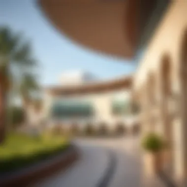 Architectural Features of Corniche Park Architectural features of the park, highlighting modern design elements.