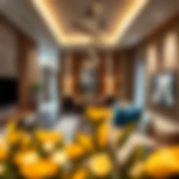 A beautifully decorated living area reflecting contemporary design trends