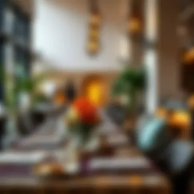 Integration of Local Culture in Dining Decorative elements showcasing local culture in a restaurant