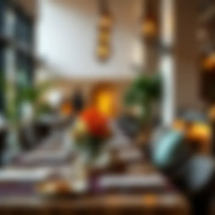 Integration of Local Culture in Dining Decorative elements showcasing local culture in a restaurant