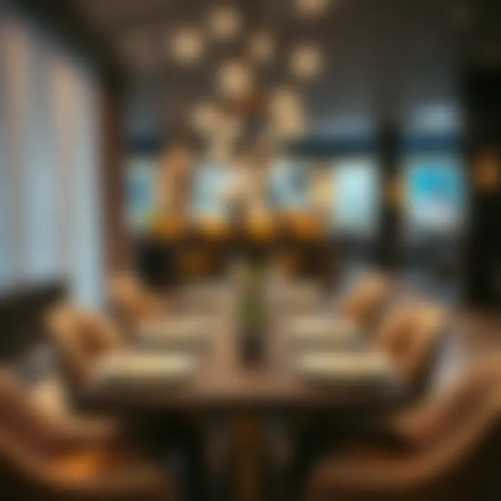 Stylish dining setup with unique decor