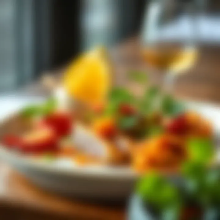 Culinary Artistry with Local Ingredients A beautifully presented dish showcasing local flavors