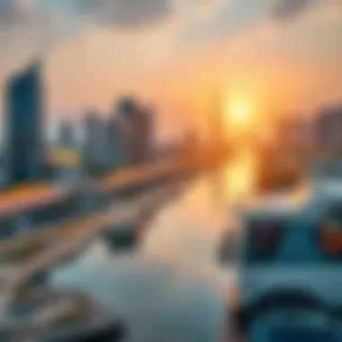 Economic development graph illustrating growth in Dubai Creek area