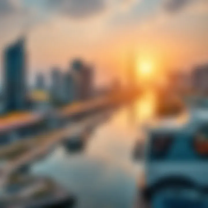 Economic development graph illustrating growth in Dubai Creek area