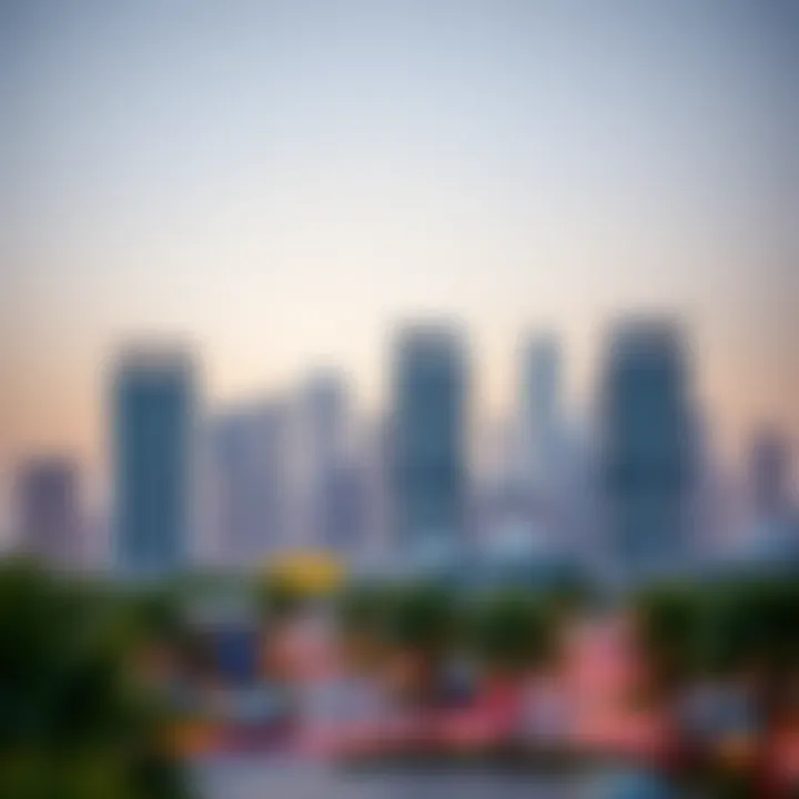 Dubai Hills Emaar Skyline Stunning skyline view of Dubai Hills Emaar showcasing modern architecture