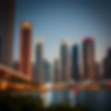 Dubai's Architectural Marvels Modern high-rise buildings in Dubai skyline