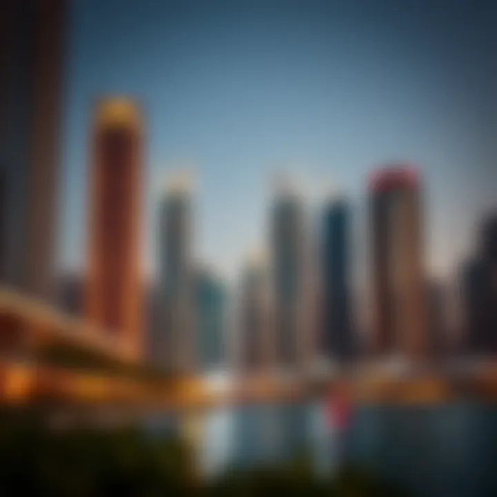 Dubai's Architectural Marvels Modern high-rise buildings in Dubai skyline