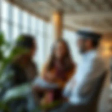 Faculty members discussing academic strategies