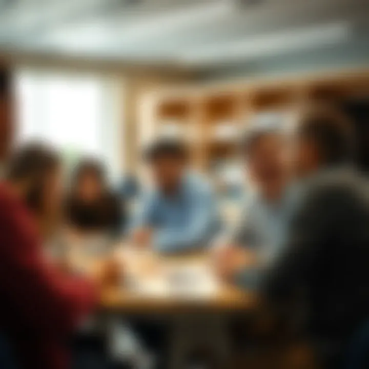 Students engaged in a collaborative learning environment