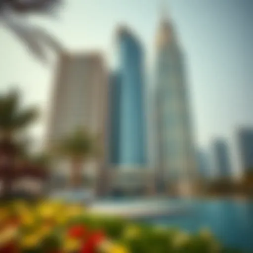 Exterior view of Emirates Concord Office Tower showcasing modern architecture